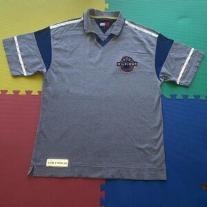 Vintage 90s Y2K Tommy Hilfiger Gray Polo Shirt Top Mens size XL reflect
